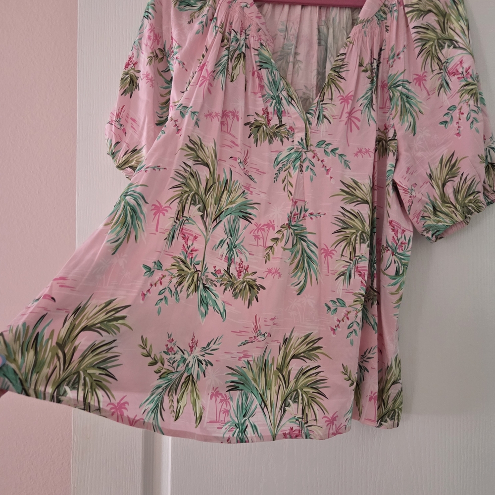 Crown & Ivy Pink Floral Blouse - Picture 2 of 6